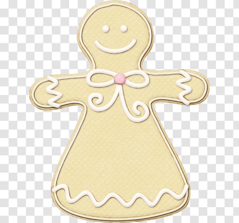 Christmas Gingerbread Man - Cross - Icing Transparent PNG