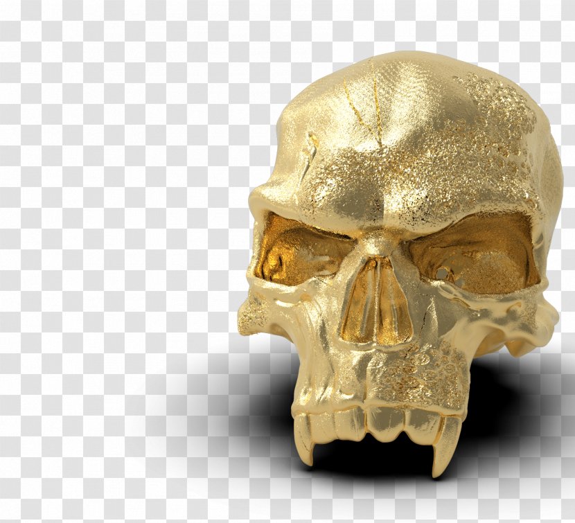 Online Shopping Spider Skull - Gold Transparent PNG