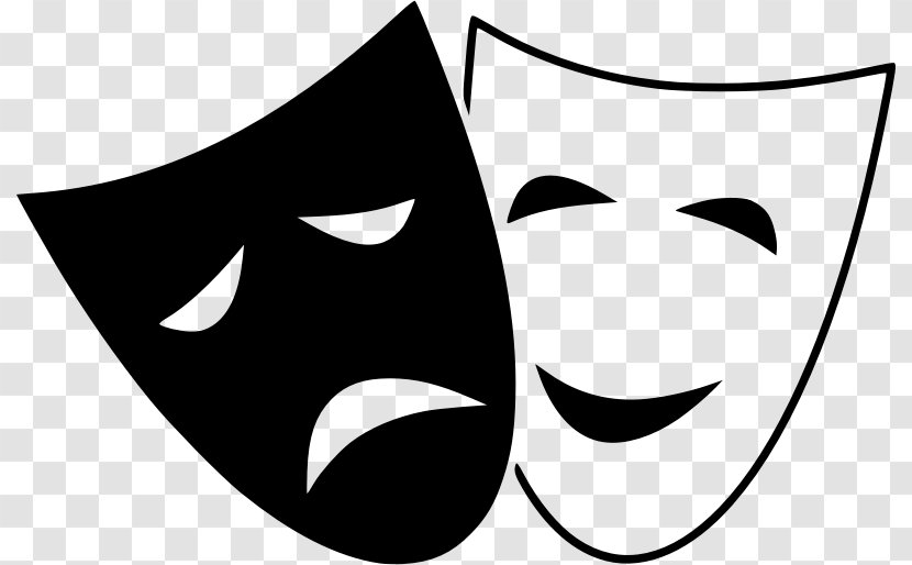 Theatre Tragedy Mask Clip Art - Facial Expression Transparent PNG