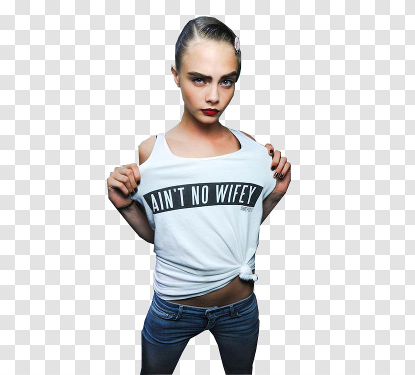 T-shirt Model Fashion Top - Joint - Cara Delevingne Transparent PNG