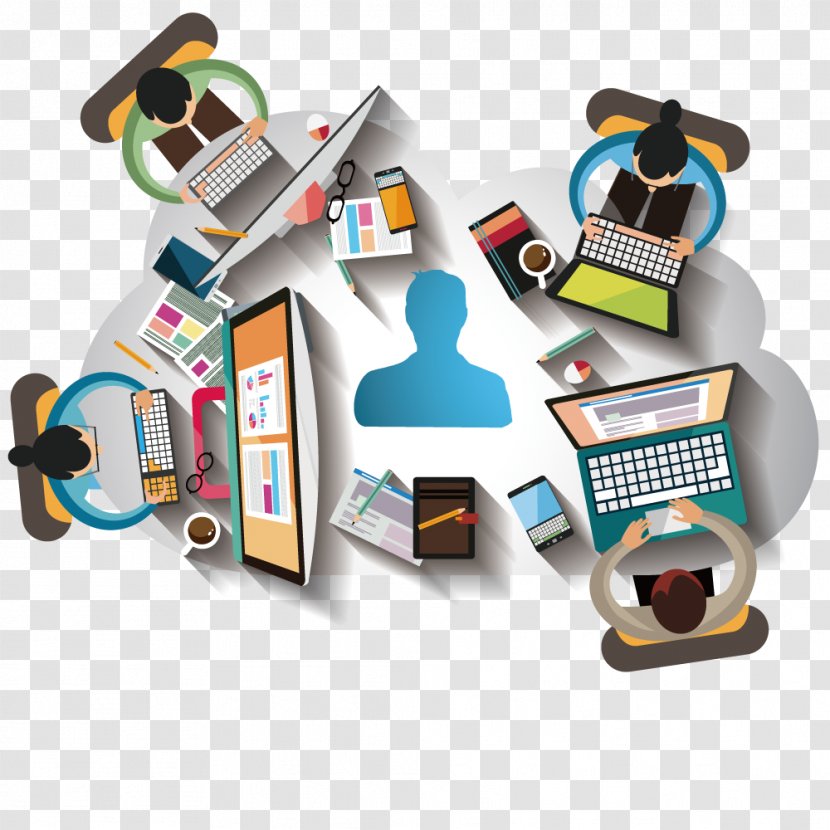 Teamwork Meeting Software Project Euclidean Vector - Team - Office Business People Transparent PNG