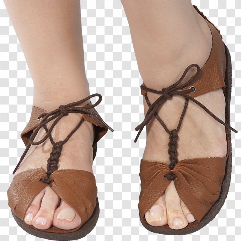 Shoe Sandal Leather Clothing Brown - Flower Transparent PNG