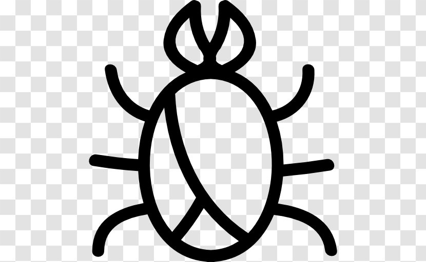 Symbol Software Bug Malware - Black And White Transparent PNG