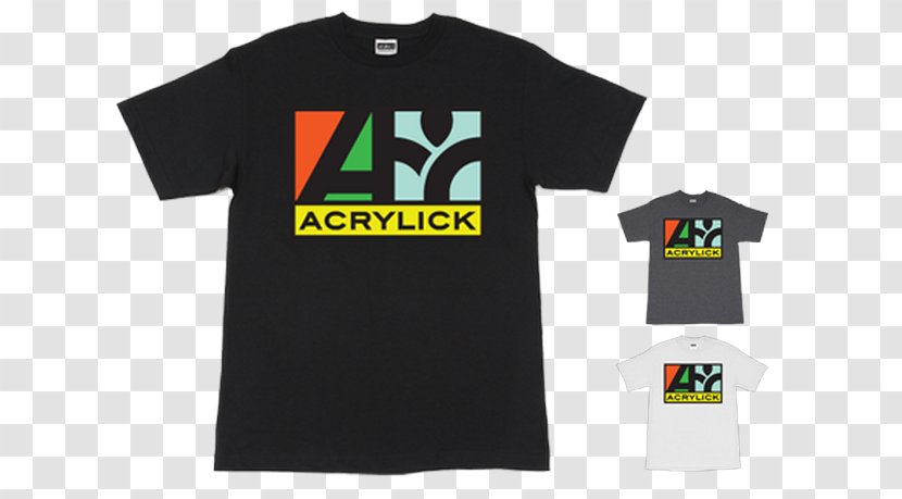 T-shirt Logo Sleeve - Black - Acrylic Brand Transparent PNG