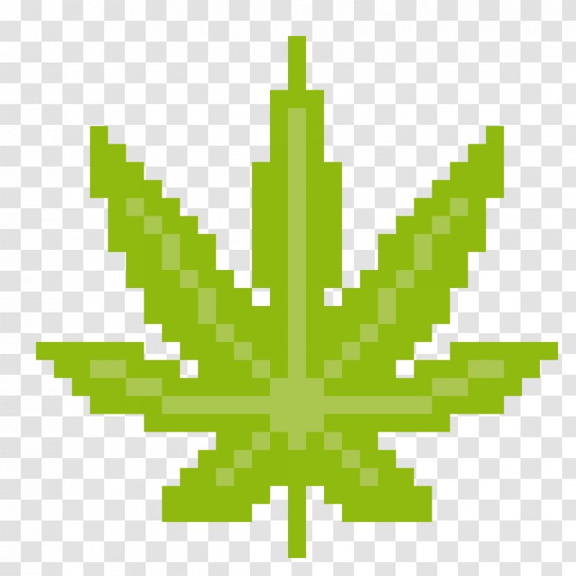 Cannabis Ruderalis Pixel Art Marijuana - Symmetry Transparent PNG