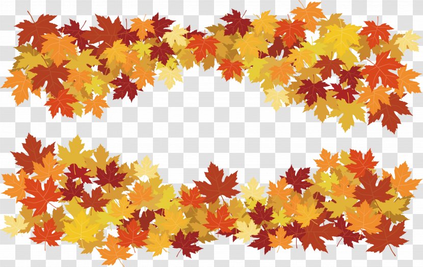 A Leaf Strewn Border - Autumn - Designer Transparent PNG