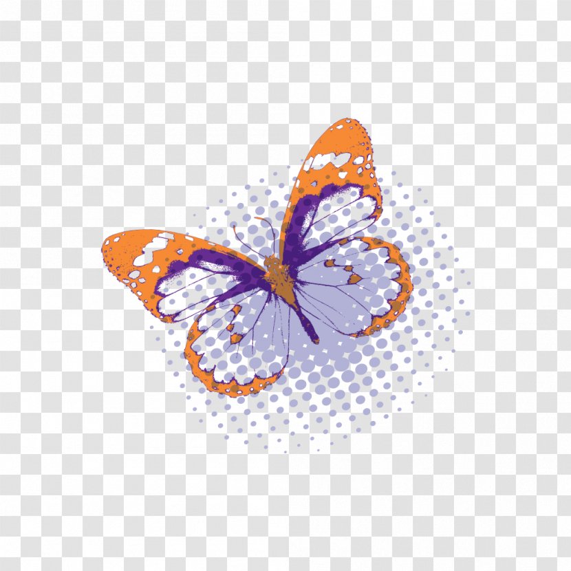 Monarch Butterfly Orange - Invertebrate - Painted Transparent PNG