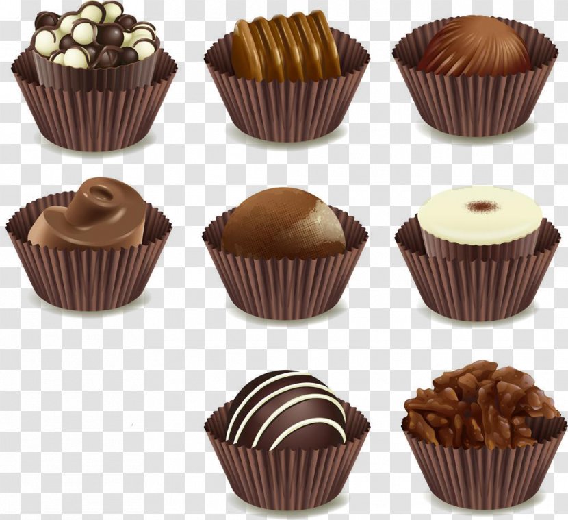 Fudge Cupcake Praline Muffin Chocolate - Food Icon Transparent PNG