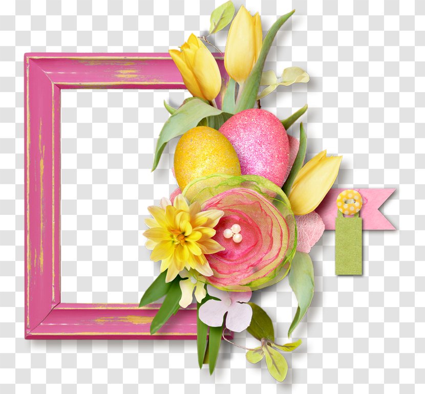 Easter Bunny Pan De Pascua Flower - Rose Family - Frame Transparent PNG
