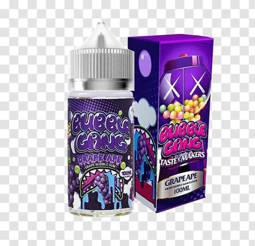 Electronic Cigarette Aerosol And Liquid Chewing Gum Flavor Bubble - Purple Transparent PNG