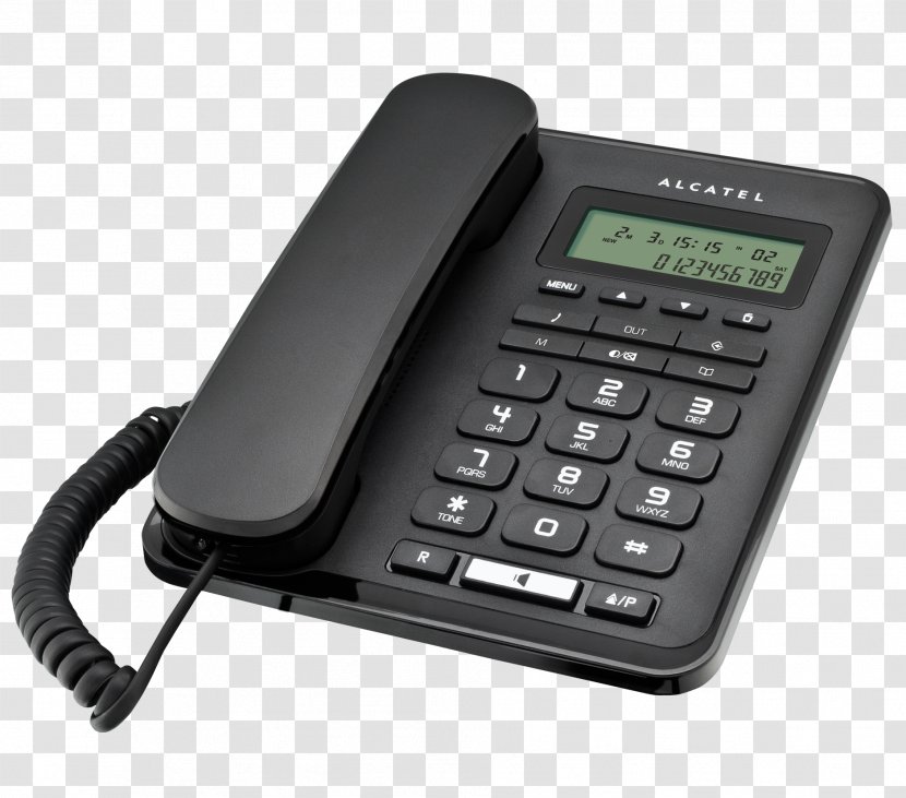 Alcatel Mobile Telephone Home & Business Phones Caller ID Digital Enhanced Cordless Telecommunications - Electronics - Temporis Transparent PNG