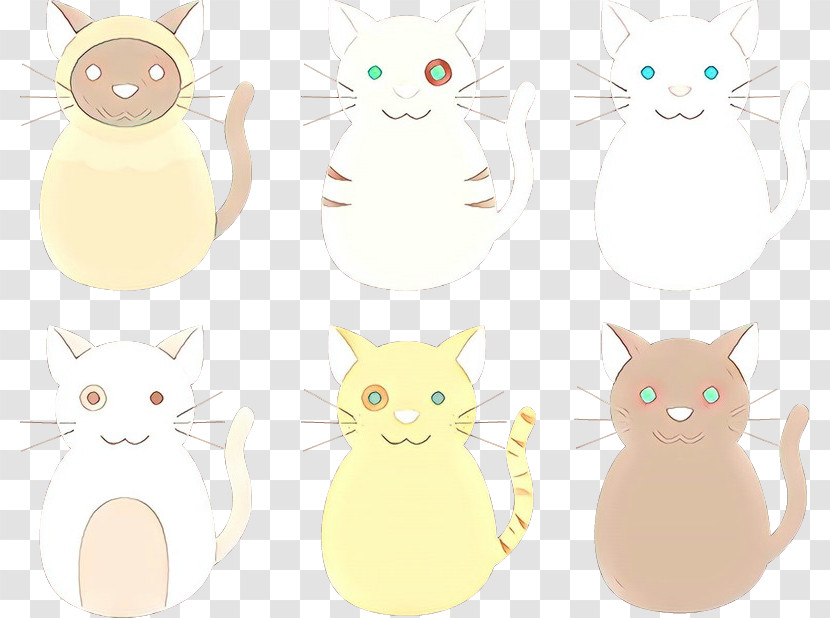 Cat White Small To Medium-sized Cats Whiskers Yellow Transparent PNG