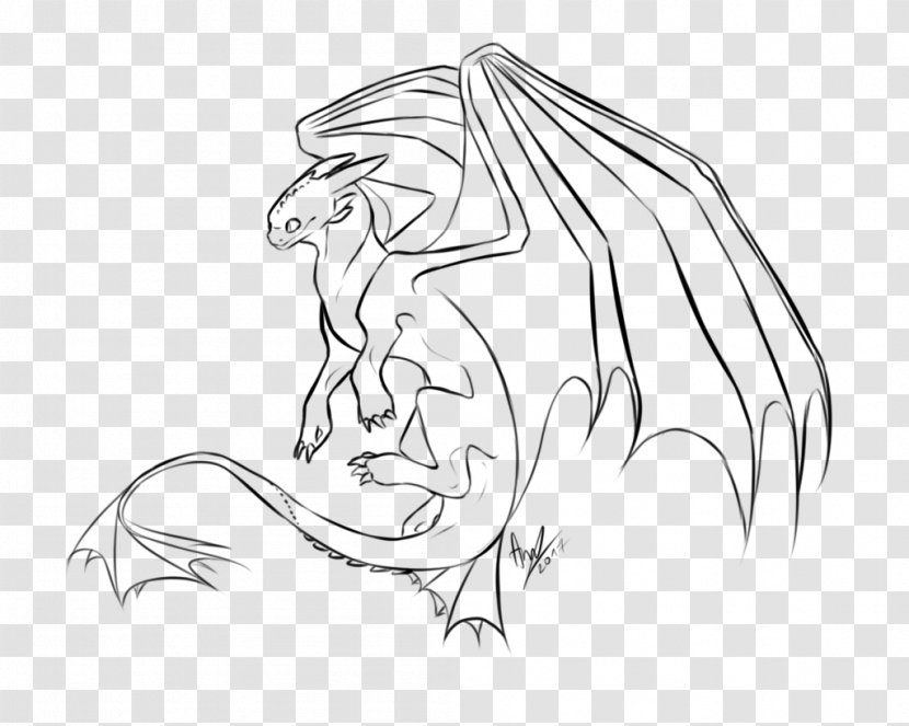 Line Art Drawing How To Train Your Dragon Sketch - Night Fury Transparent PNG