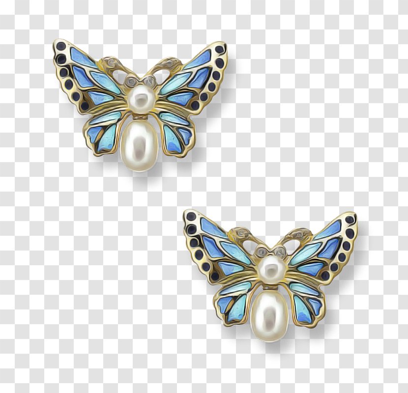 Blue Butterfly Turquoise Brooch Insect - Body Jewelry Jewellery Transparent PNG