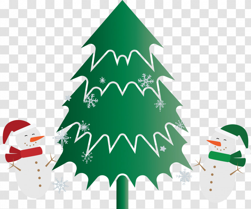 Christmas Tree Snowman Transparent PNG