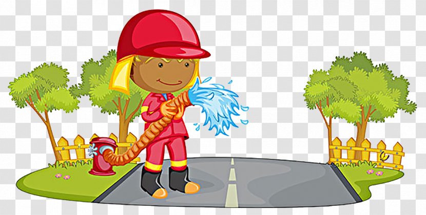 Royalty-free Stock Photography Illustration - Footage - Hand Painted Firemen Fighting Fires Transparent PNG