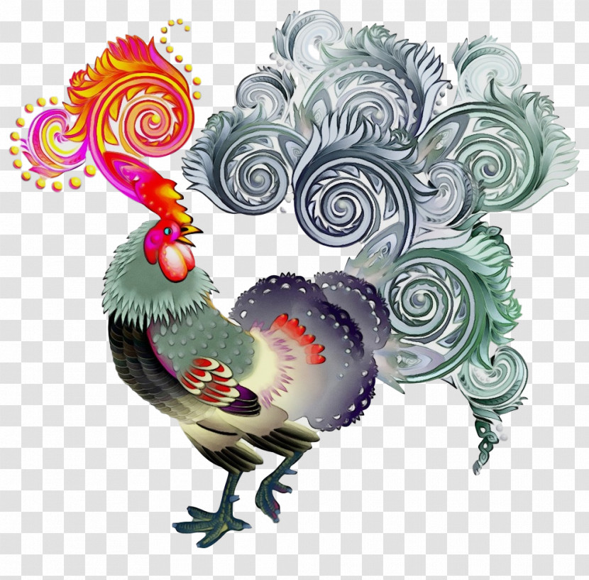 Chicken Bird Rooster Livestock Poultry Transparent PNG