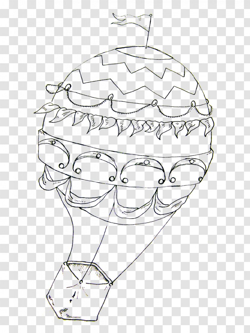 Hot Air Balloon Drawing Line Art - Cartoon Transparent PNG