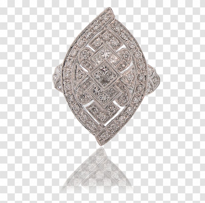 Silver Locket - Bling - Art Deco Diamond Rings Transparent PNG