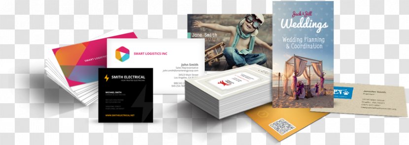 Paper Flyer Color Printing Business Cards - Communication - Carte Visite Transparent PNG