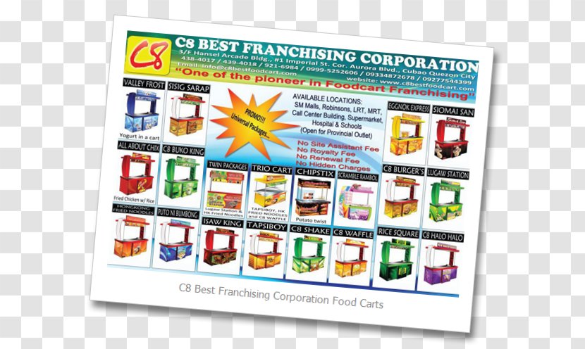 C8 Best Franchising Corporation Food Cart Isaw Business - Service Transparent PNG