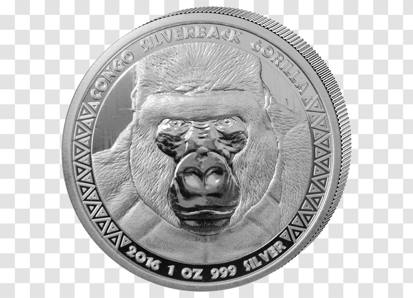 Silver Coin American Gold Eagle - Tree - Gorilla Vs Ape Transparent PNG