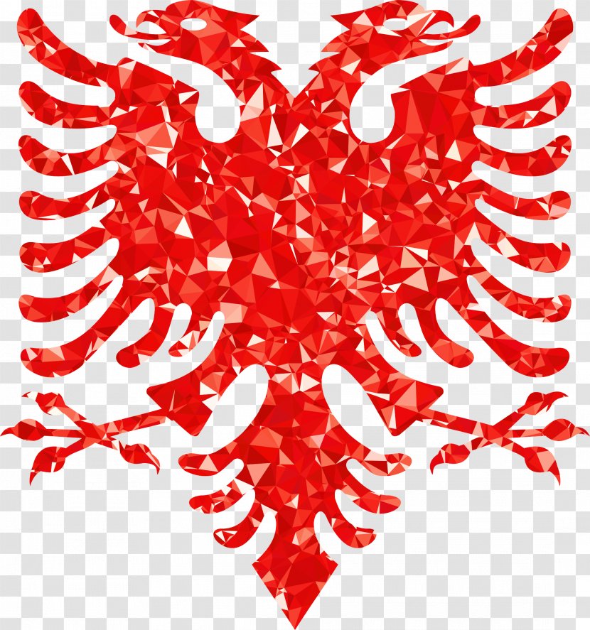 Flag Of Albania Double-headed Eagle National Anthem - Frame Transparent PNG