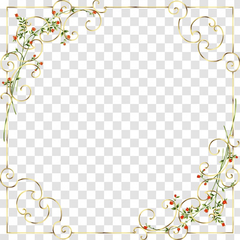 Flower Wreath Frame - Rectangle Picture Transparent PNG