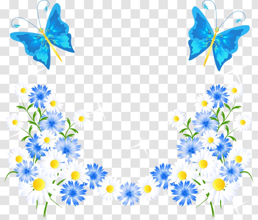 Samsung Galaxy Note 8 A5 (2017) S8 S Plus S7 - Point - Blue Butterfly And Flowers Transparent PNG