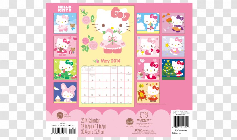 Hello Kitty Calendar Date Paper - 2018 - Design Transparent PNG