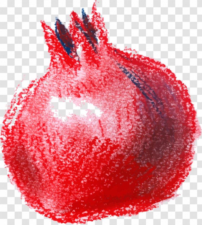 Pomegranate Watercolor Painting - Food - Hand Painted Red Transparent PNG