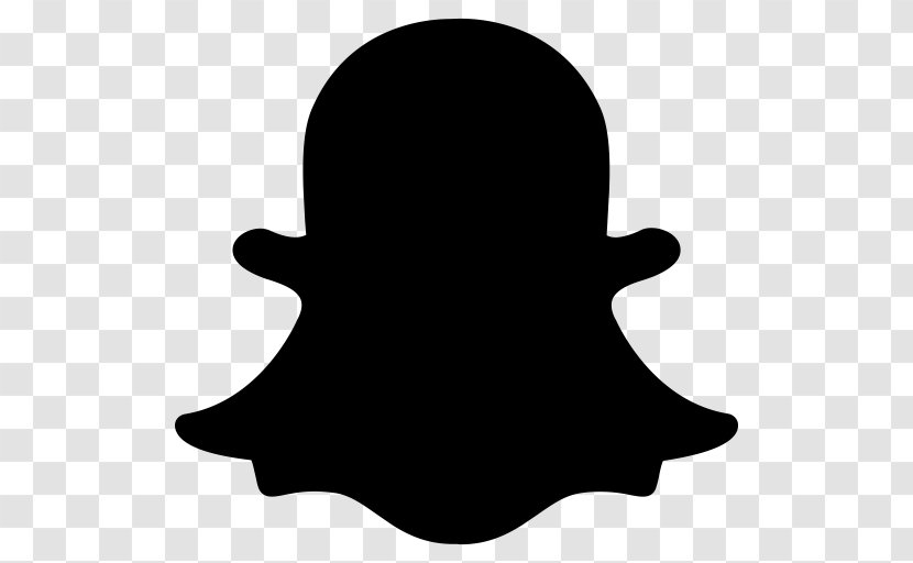 Social Media Snapchat Logo - Silhouette Transparent PNG