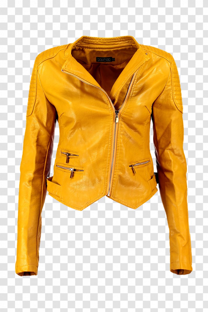 Leather Jacket - Yellow Transparent PNG