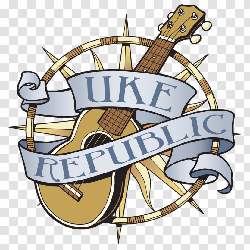 UKE Republic Ukuleles Solid Mahogany Soprano Clip Art Illustration - Banjo Map Transparent PNG
