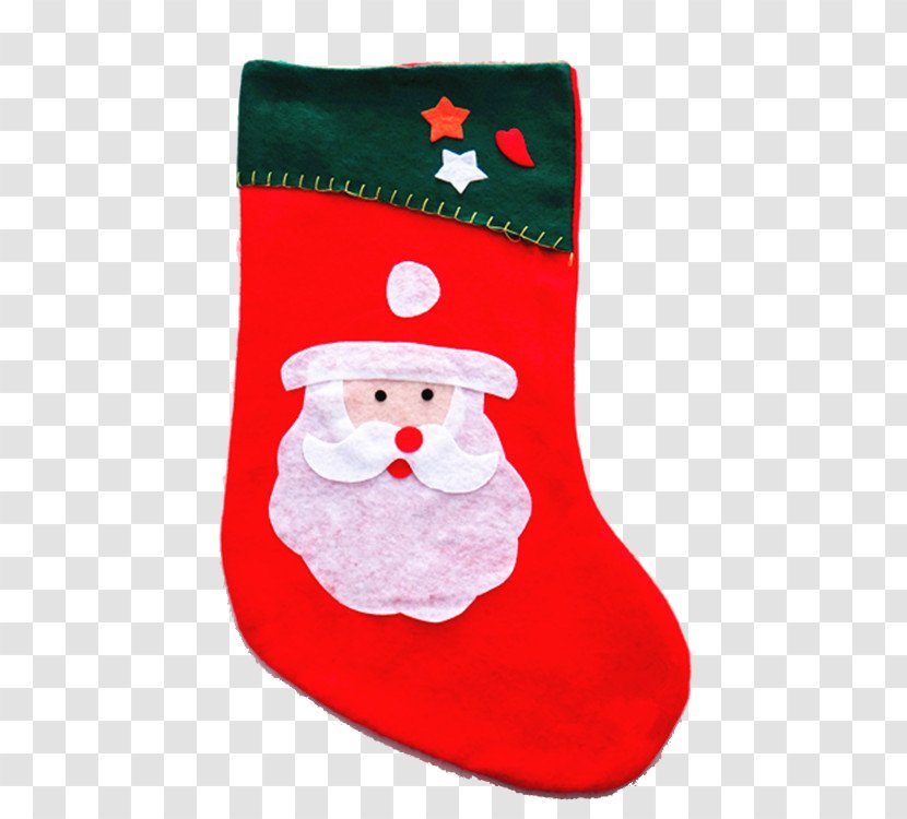Santa Claus Christmas Decoration Sock Gift - Stocking Transparent PNG