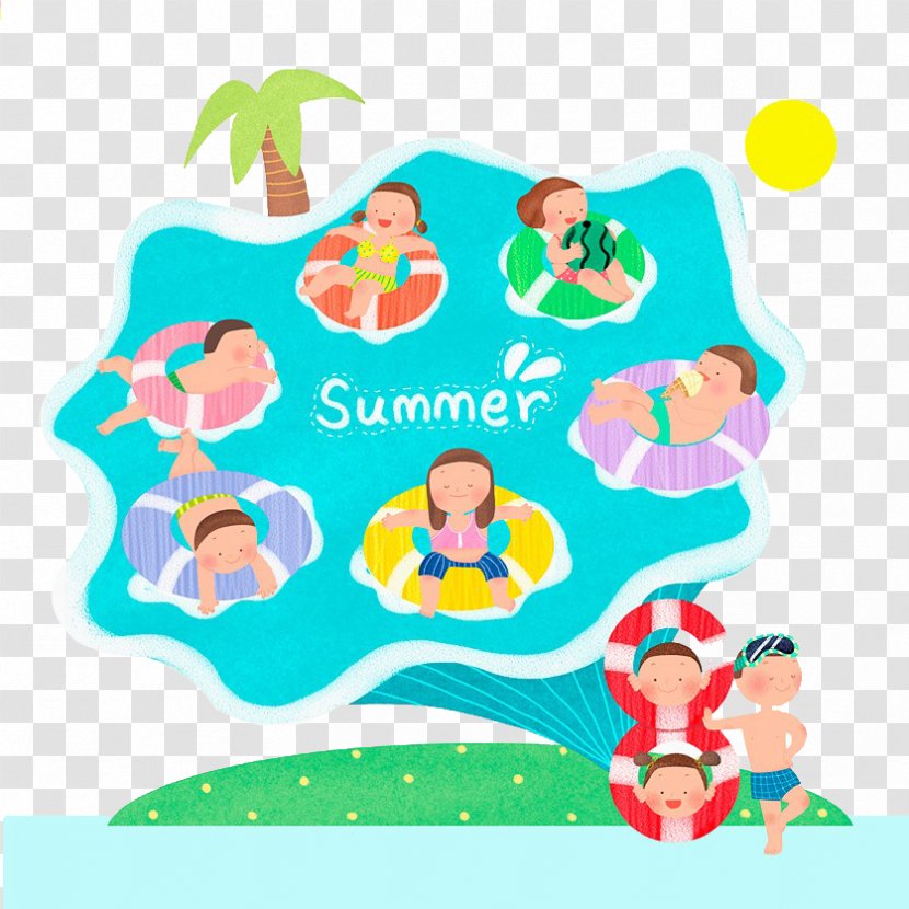 Clip Art - Baby Toys - The Children Are Swimming Transparent PNG