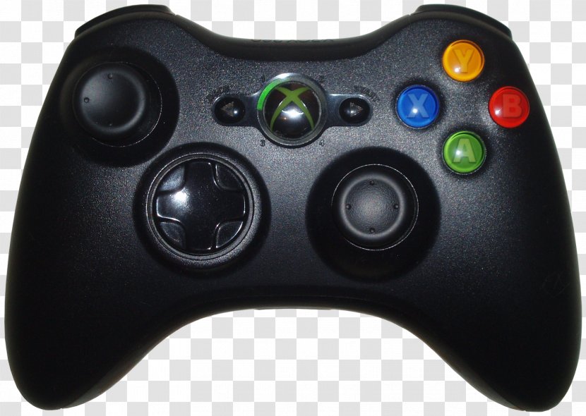 Xbox 360 Controller Black Game Controllers S - Technology Transparent PNG