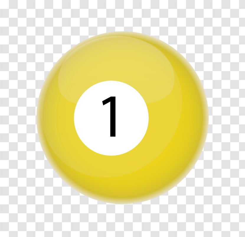 Billiard Ball Yellow Circle Font - Pool Pictures Transparent PNG