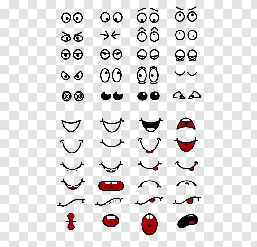 Cartoon Face Facial Expression Clip Art - Animated Mouth Cliparts Transparent PNG
