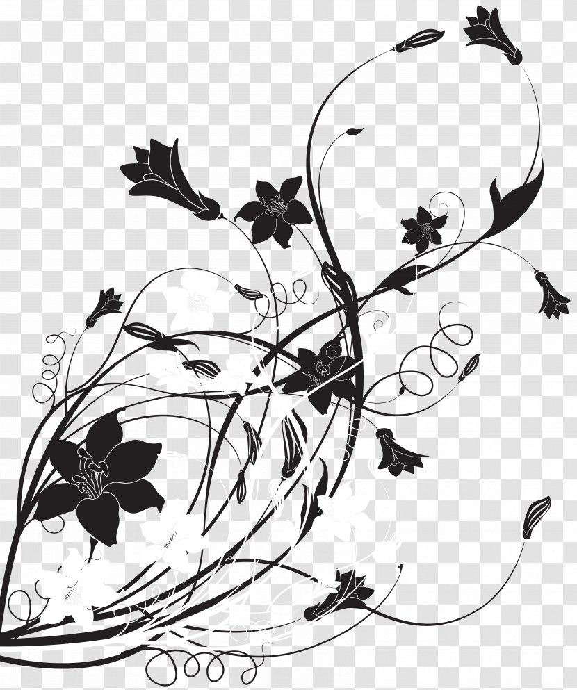 Art Black And White Drawing Clip - Decorative Line Transparent PNG