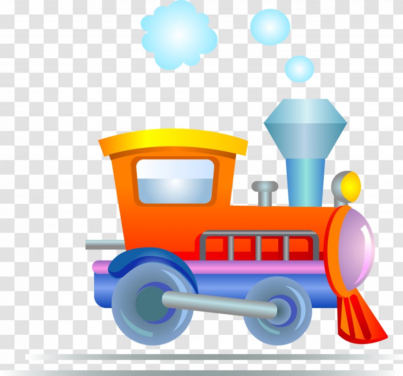 Train Rail Transport Cartoon Clip Art - Toy - Wagon Transparent PNG