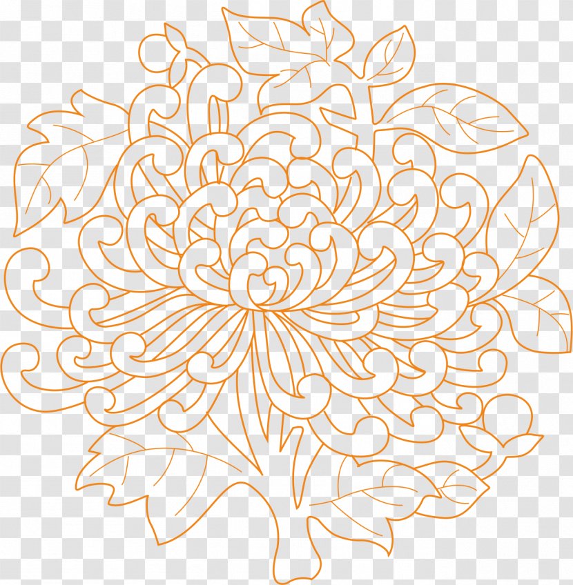 Floral Design Chrysanthemum - Motif - Pattern Transparent PNG