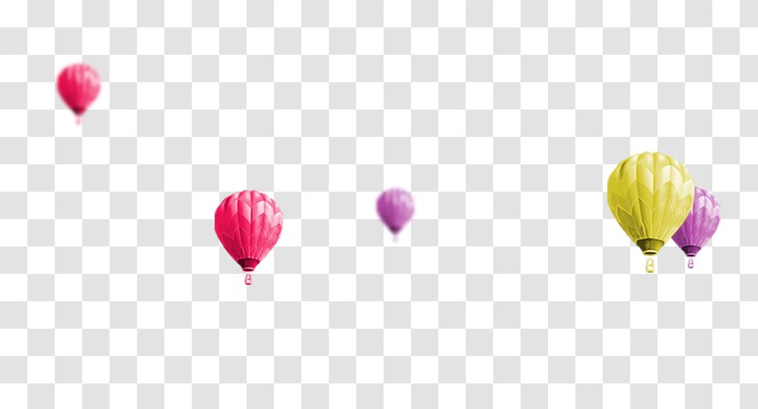 Hot Air Balloon Desktop Wallpaper Petal Heart - Floating Transparent PNG