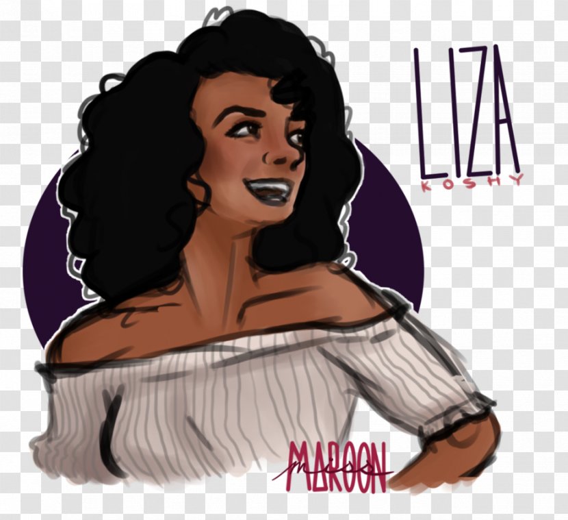 Liza Koshy Fan Art Drawing Total Request Live - Watercolor Transparent PNG