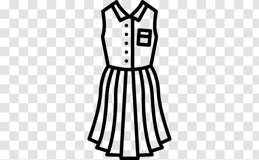 T-shirt Clothing Dress - Black And White Transparent PNG