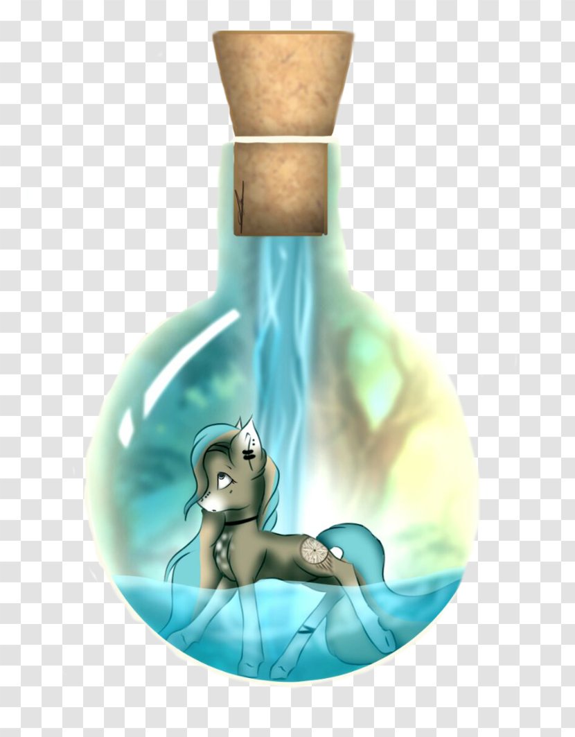 Glass Bottle Turquoise - Perfume Transparent PNG
