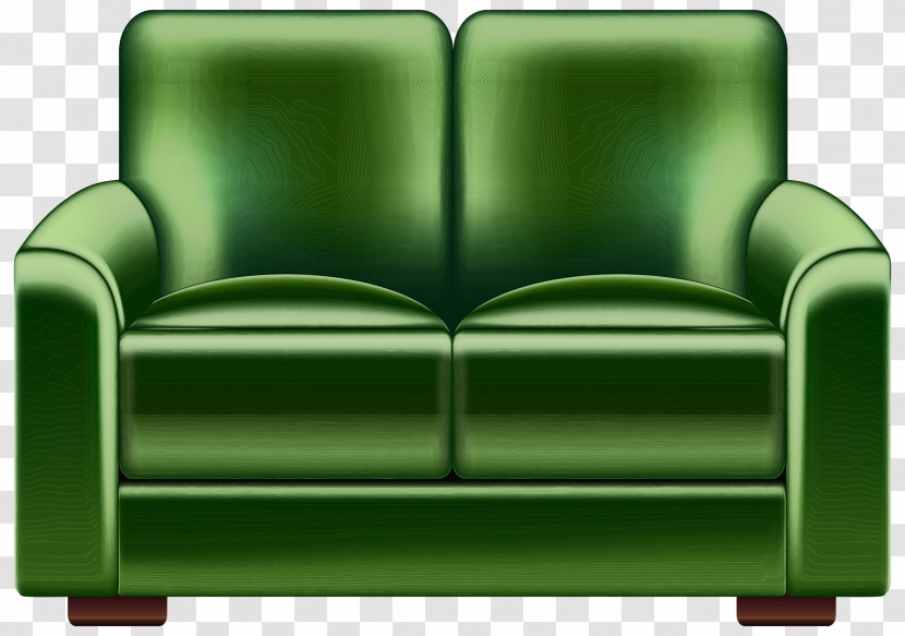 Green Furniture Couch Club Chair Chair Transparent PNG