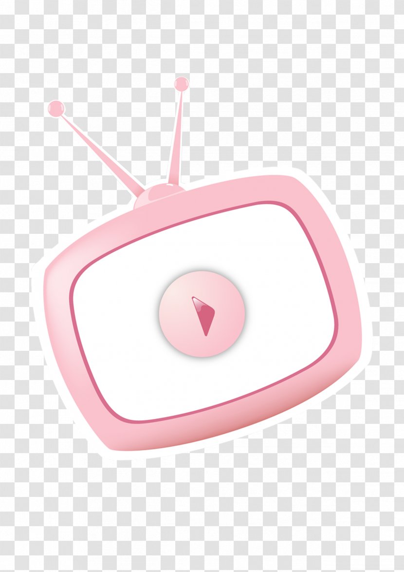 Television Antenna Set - Pink - Cartoon TV Transparent PNG