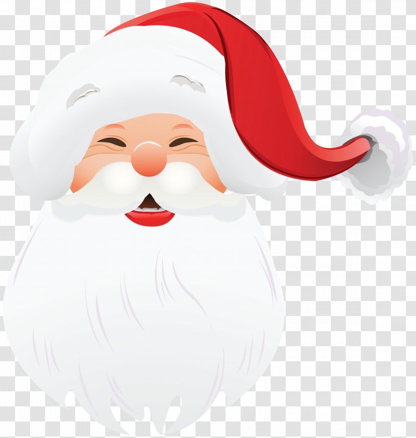 Santa Claus Face Christmas Clip Art Transparent PNG