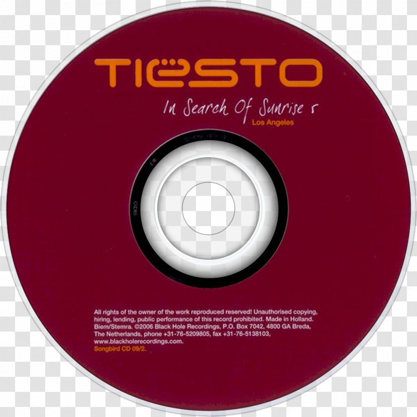 Compact Disc Just Be Brand - Label - Tiesto Transparent PNG